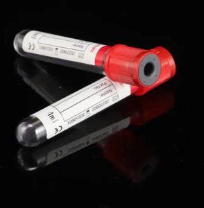 China Medical Supplies 13*75mm 4ml Red Blood Collection Tube With Yellow Cap Color And Clot Activator factory