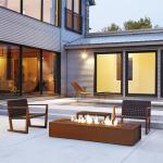 Steel Outdoor Fire Pit Garden Decor Corten Steel Fire Pit Table With Natural