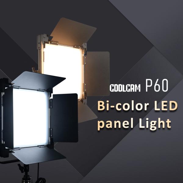 Aluminum Frame Bi-Color LED Photo Studio Lights 60W COOLCAM P60
