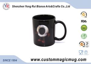 China Customizable Colour Changing Coffee Mug , Black Magic Photo Mug 325ml factory