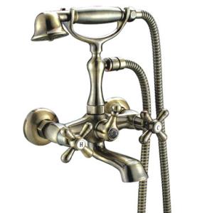 China Bronze Wall Mounted Two Hole Bathroom Faucet Brass For Household factory