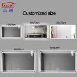 Licensed Silver Mirror LED Waterproof Bathroom Shower for House Decor and Living