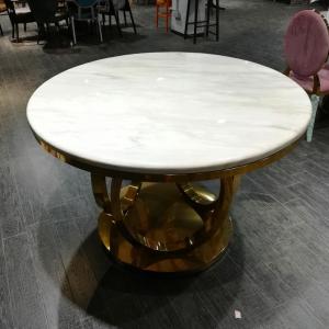 China SS Base Marble Top Wedding Banquet Table And Chair Set factory