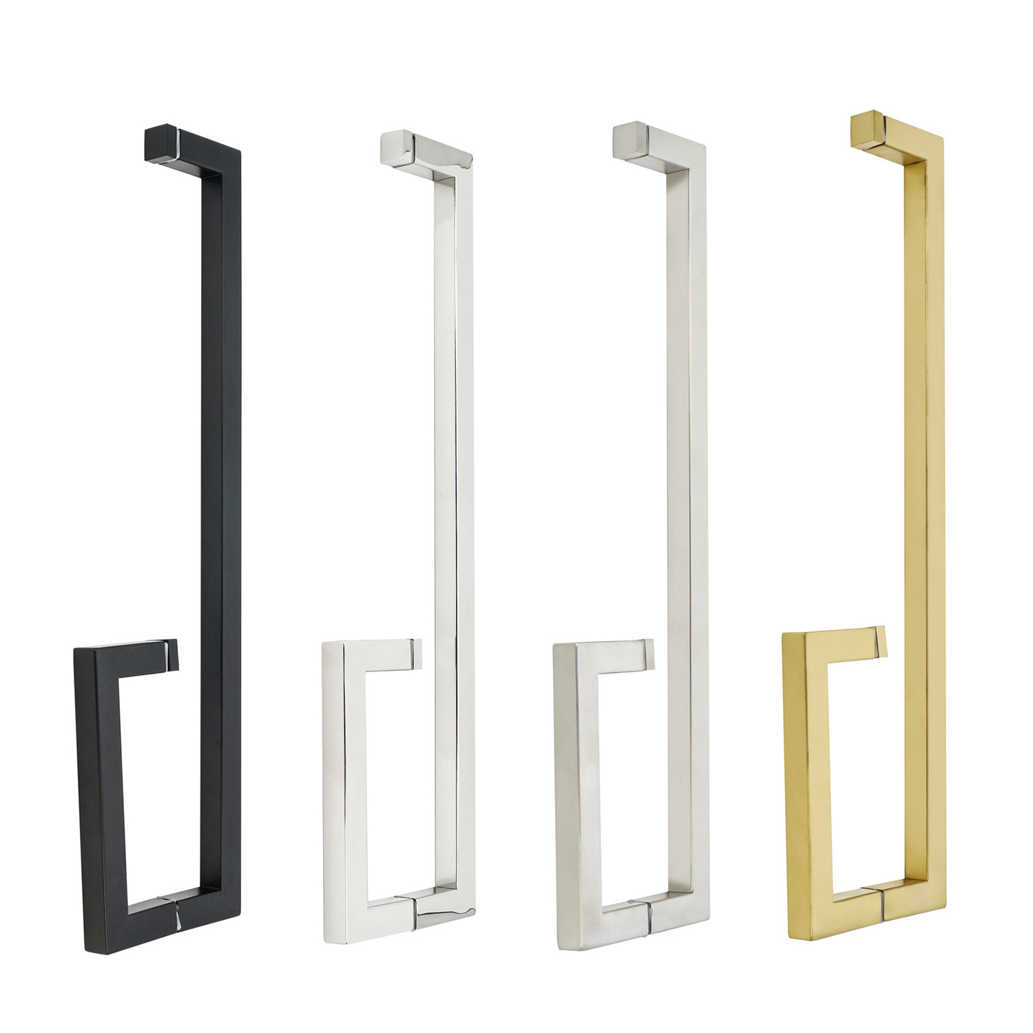 Entrance Black Door Handle Pull for Stainless Steel Frameless Sliding Shower Glass Door