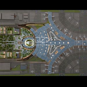 1:500 Scale Miniature Architectural Model with Realistic Detail Acrylic Material