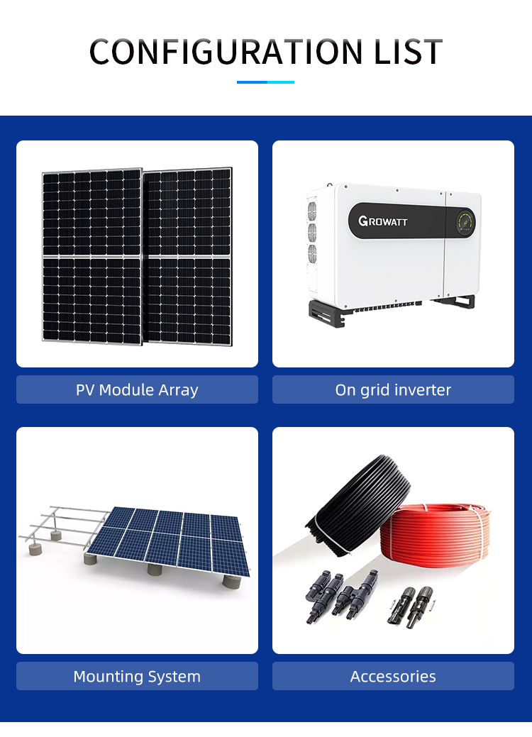 Commercial On Grid Solar Power System 100KW 200KW 300KW 500KW