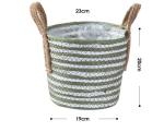 Handicraft Natural Seagrass Storage Basket With Handle ECO Friendly Kids Toy