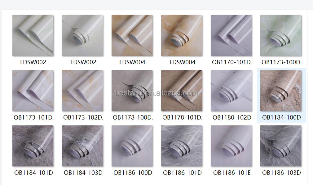 Moistureproof Geometric Pattern PVC Self-Adhesive Wallpaper for Hotel Toilet Living Room