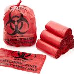Red 19*23in Autoclavable Biohazard Trash Bag Biodegradable