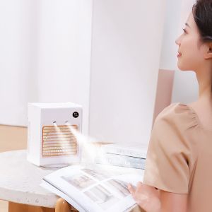 Home Office Table Personal Air Conditioner 4000mAh Rechargeable Rotating Air