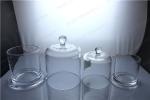 high quality glass candle container with glass cover