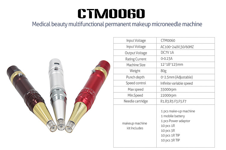 Micropigmentation Pen Permanent Makeup Machine Kit Digital Eyebrow Tattoo Machine