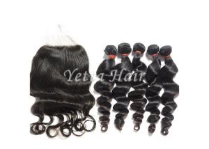 China No Tangle 100g Virgin Brazilian Loose Wave Hair / Human Hair Weave Bundles factory