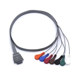 China Stainless Steel Connector Holter Cable 1.5 Meters 5 Leads For Hospital Equipment factory