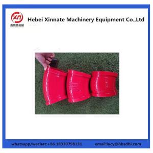 China Red Concrete Pump Bend With 90° Angle High Pressure Concrete Delivery Elbow factory