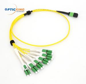 China OPTICKING MPO/MTP To LC Breakout Cable SM MM Fiber Type factory