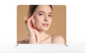 China L Stand PCG Fabric Trade Show Banner Stand Advertising Pop Up Display Banner Stand factory