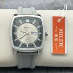 Fashion Stainless Steel Case Double Calendar Watch for Men and Women with