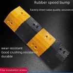 Flexible Installation Rubber Speed Bumps For Parking Lots and Crosswalks