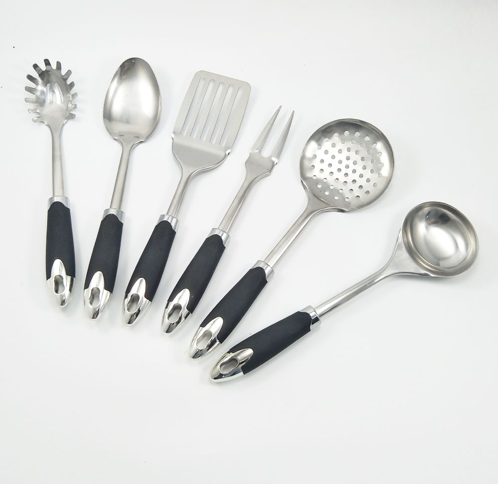 Sustainable ABS Handle Stainless Steel Utensil Set for Cooking Accessories in Kitchen