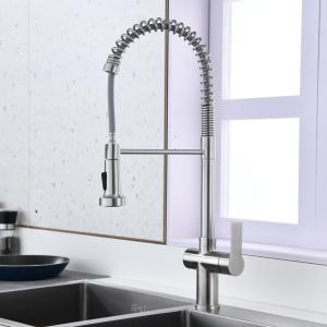 China SUS304 Stainless Steel Pull Down Kitchen Faucet factory