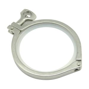 China 304 Stainless Steel Single Pin Heavy Duty Tri Clamp with Female Thread from Wenzhe factory