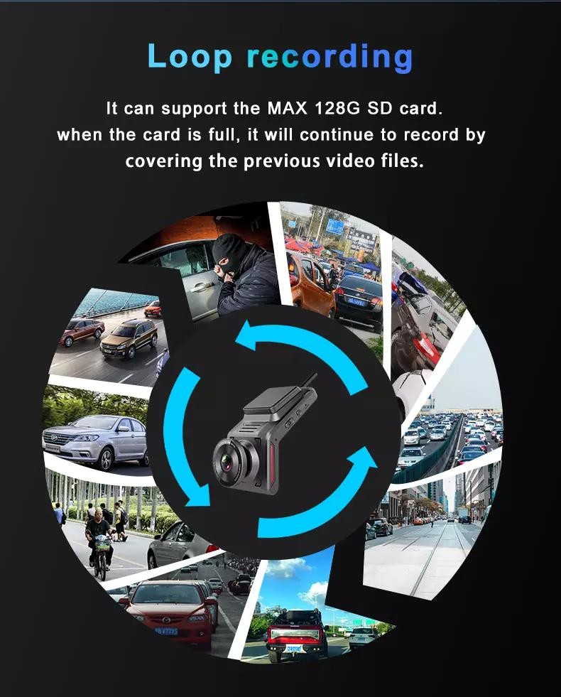 Super Slim 4G Vehicle DVR Camera Dash Cam WDR Full HD1080p