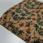 Customized Soft Vegan Printed Natural Cork Fabric 1.0mm Thick