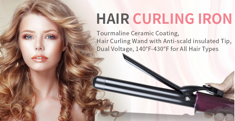 Magic rotating Ceramic Hair Curler with LED Indication Display