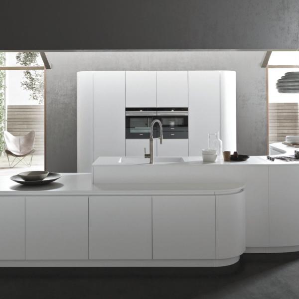 2025 Design Kitchen Cabinet Modular Modern Wood Furniture Pantry White Lacquer