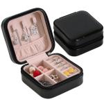 Recyclable PU Leather 115x110x60mm Jewelry Carrying Case For Earring