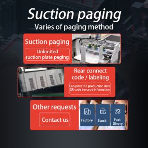 Fully Automatic Flat Cardboard Boxes Plastic Bags Pagination and Labeling