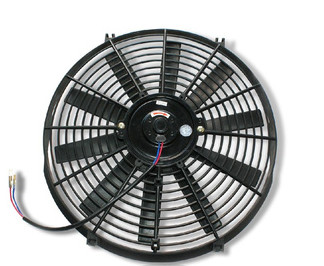12" Black Automotive Electric Cooling Fans Straight Blade 1 Year Warranty