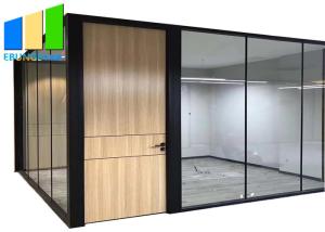 China Full Height Room Dividers Fixed Glass Partition Office Soundproof Removable Wall factory
