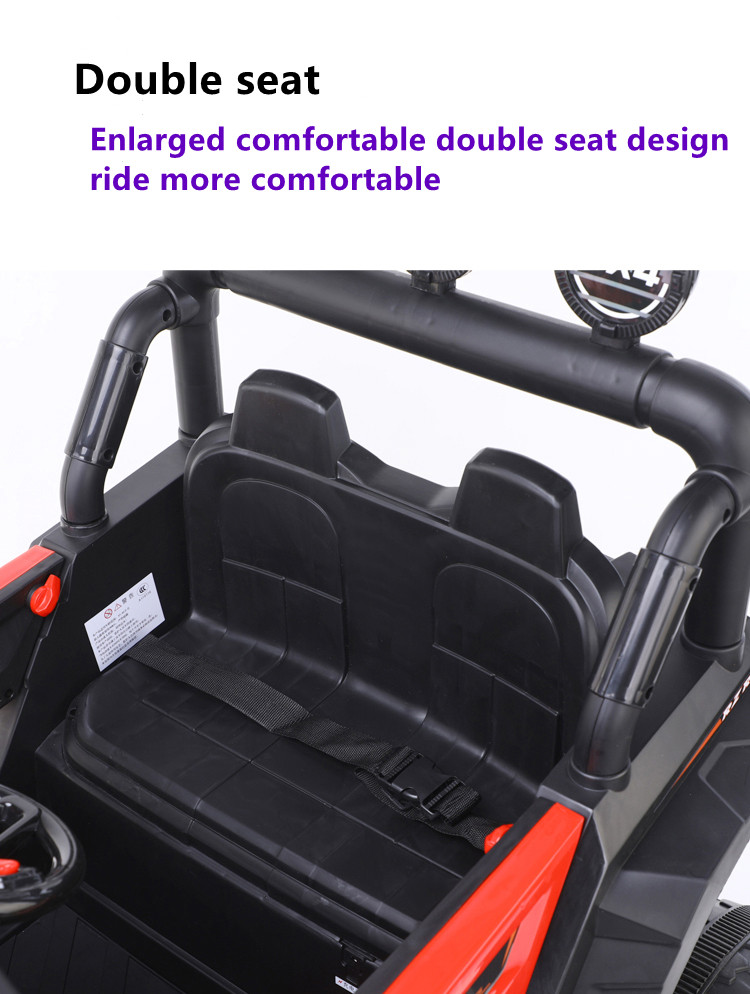 108*62*66Cm Plastic Off-Road Ride On Car for Kids 12v Luxury Two-Seater Electric Car