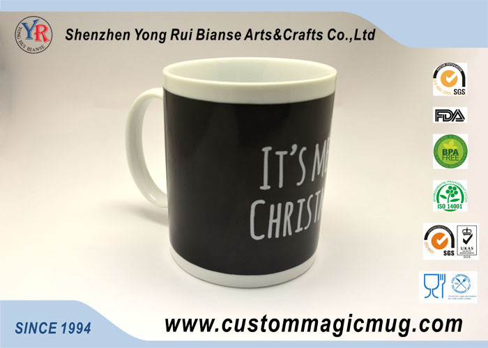 Novelty Eco Friendly Mugs , Hot Water Color Changing Coffee Mugs