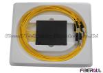 Yellow Jacket Fiber Optic PLC Splitter With 2.0mm Fiber Pigtail Low PDL Loss