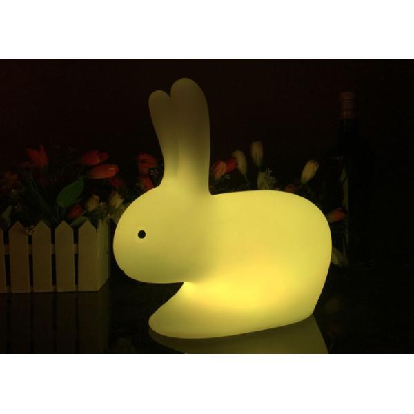 Cute Bunny Shaped LED Night Light , White Rabbit Lamp 16 Colors Changing