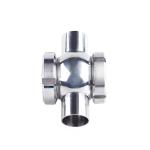 SS304/SS316L Stainless Steel 4 Way Cross Union Sight Glass for Hygienic Butt