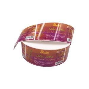 China Transparent PVC Food And Beverage Labels Drum Label Printing factory