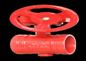 China Ductile Iron Grooved Butterfly Valve , Card Slot Worm Gear Butterfly Valve factory