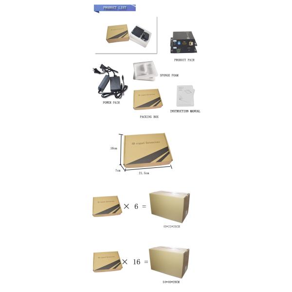 1Port UHD 4K/2K HDMI To Fiber Optic Converter with RS232 PTZ data for CCTV system