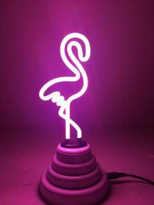 China Mini 5v Dc Flamingo Table Neon Sign 6mm ABS Plug Usb Neon Light factory