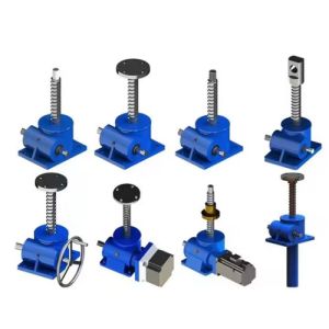 China Manual Base Rotating Worm Gear Screw Jack with Lift Speed 150mm/min~1800mm/min Input Power 0.5 -21.8KW and Bearing Range 2T-100T on sale
