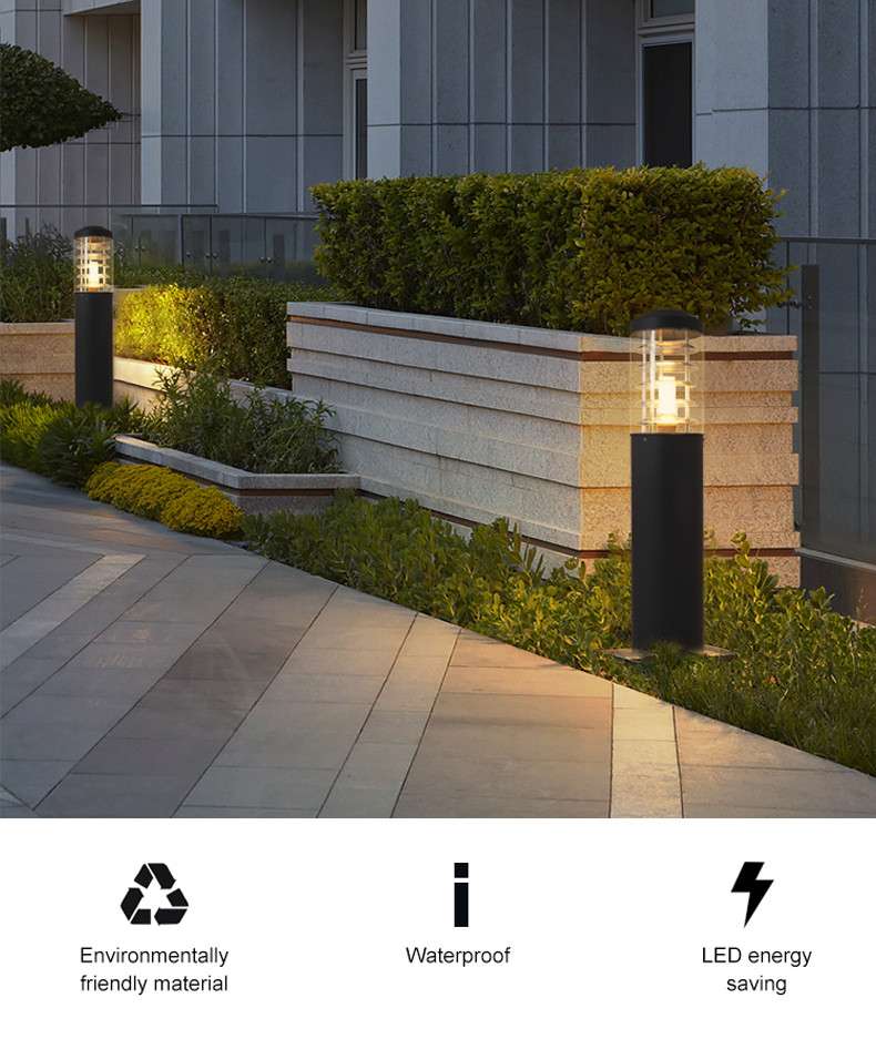 Outdoor LED Lawn Lights Garden 145x600MM E27 Pathway Decoration Landscape