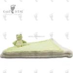 Soft Touch Baby Sleeping Stuffed Animal Blanket ODM OEM Custom Cotton Frog