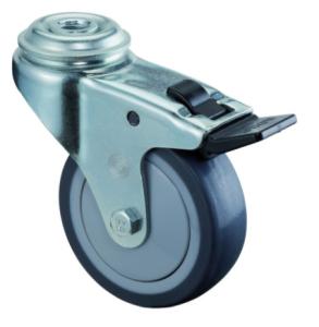 China Institutional Caster Swivel Bolt Hole Castors With Brakes Locking Wheels factory