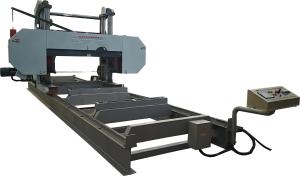 China Woodworking Timber Bandsaw Mill 55KW With 40 Inch Big Saw Wheel factory