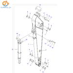707010H600 70701XR270 20Y-70-01320 20Y-70-01310 Arm Hydraulic Cylinder for PC228