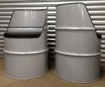 Industrial Style Oil Drum Dining Chair Barrel Leisure Leather Chair With